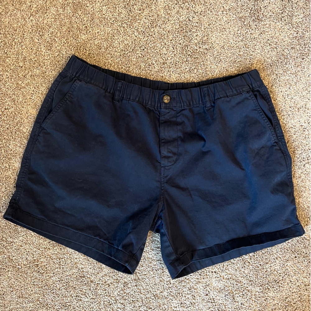 Men’s Bearbottom Stretch Chino Shorts Navy Size XXL 5.5” Inseam